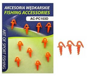 (R) OTWARTY GWINTOWANY ŁĄCZNIK DO PRZYNĘT WŁOSOWYCH - POMARAŃCZOWY 1X10SZT JAXON AC-PC103D